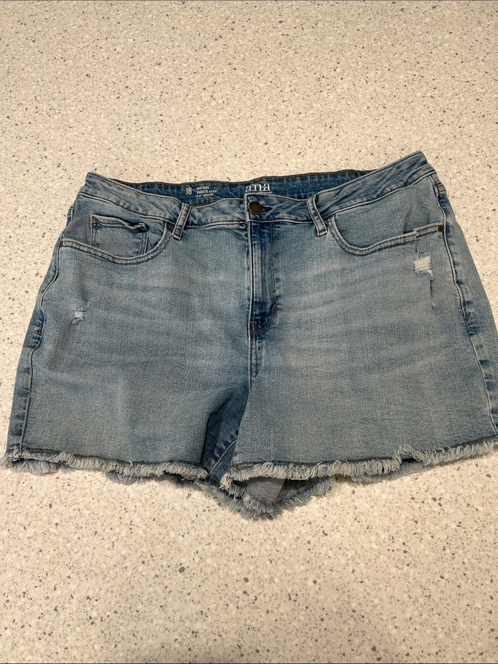 A.N.A Denim Frayed Hem Women’s Shorts - Light Blue